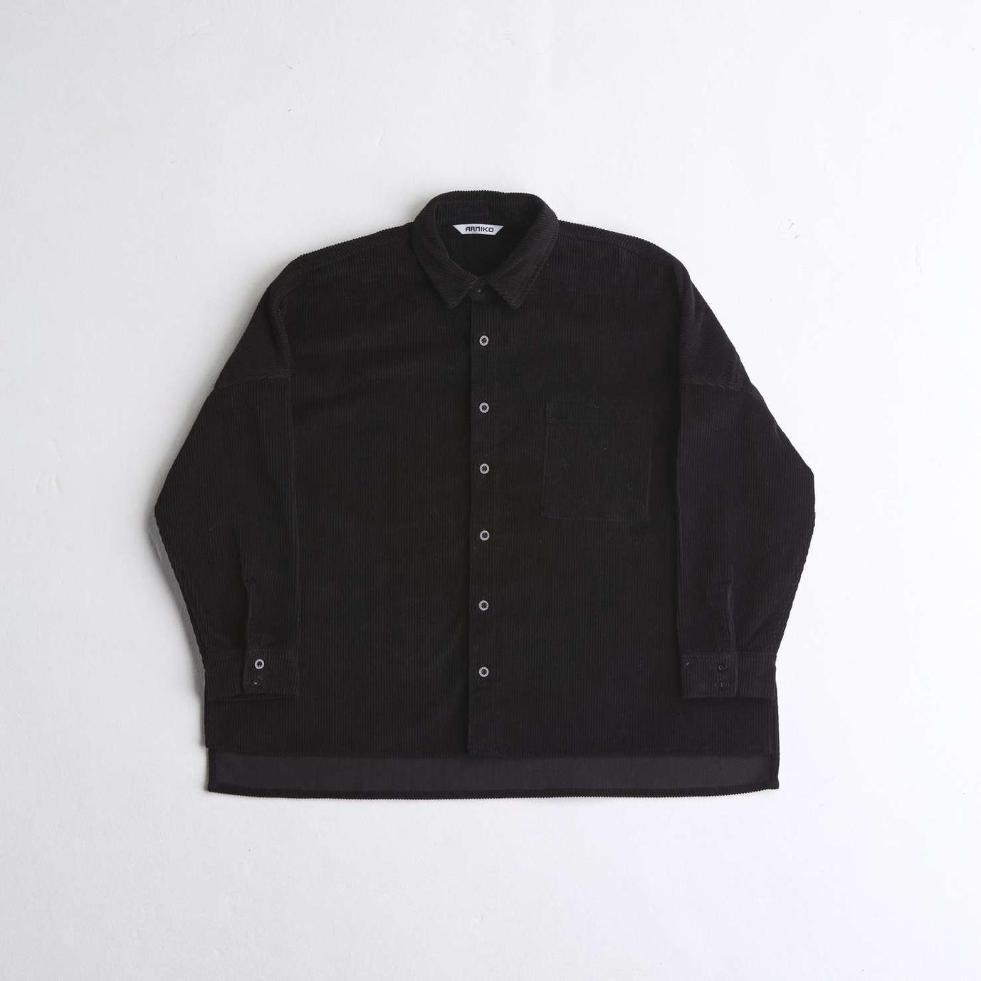 Arniko Tahira Cord Shirt Black One Size Bio-Baumwolle schwarz